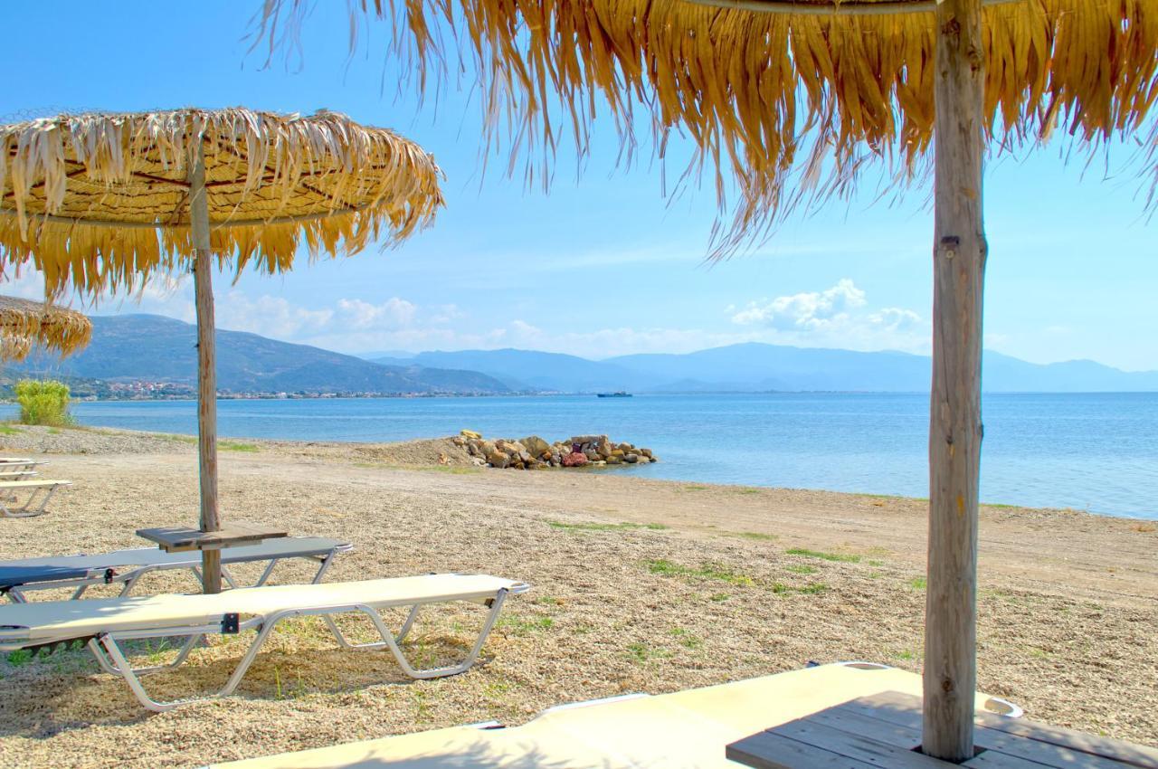 Epipleon Luxury Suites -104- Δωμάτιο 35Τμ Με Βεράντα 35Τμ Μπροστά Στη Θάλασσα Návpaktosz Kültér fotó